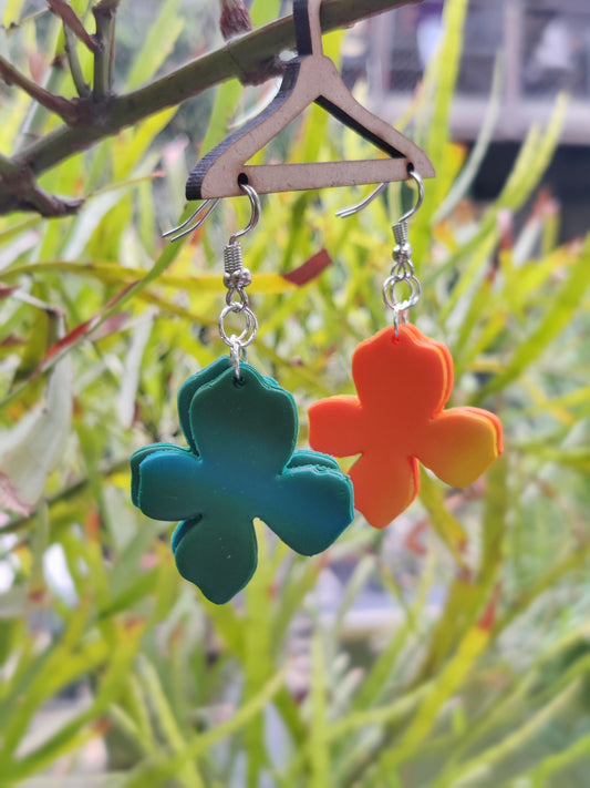 Poinsettia dangler earring