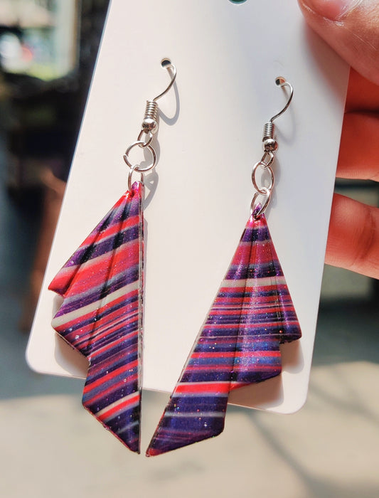 Large Curtains dangler earring