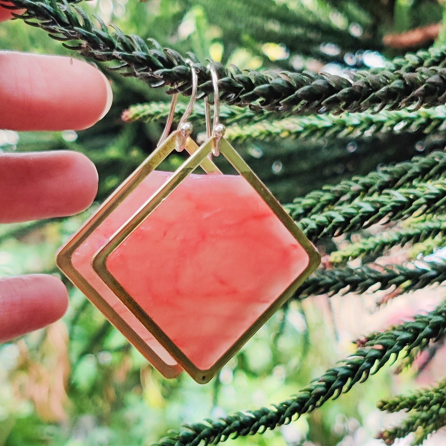 Rose Gold Polymer clay earring/charm