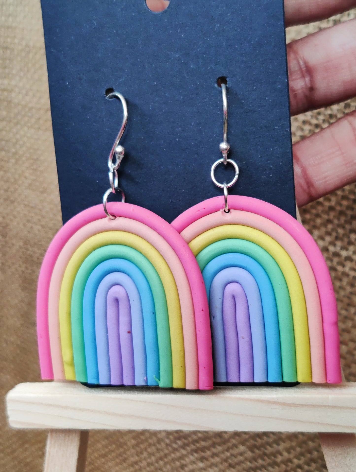 Rainbow Arch dangler earring