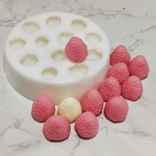 Strawberry mold - Handmade silicone mold