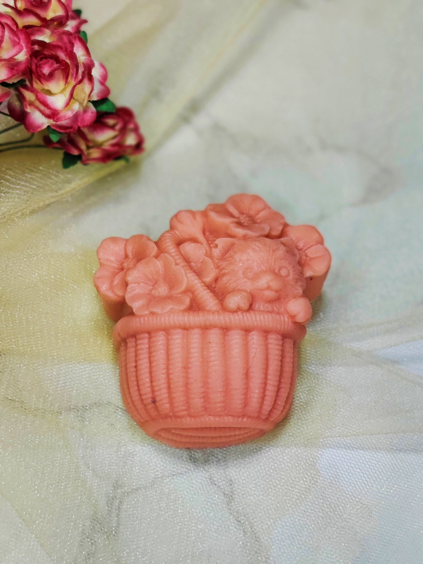 Cat in a basket - Handmade silicone mold