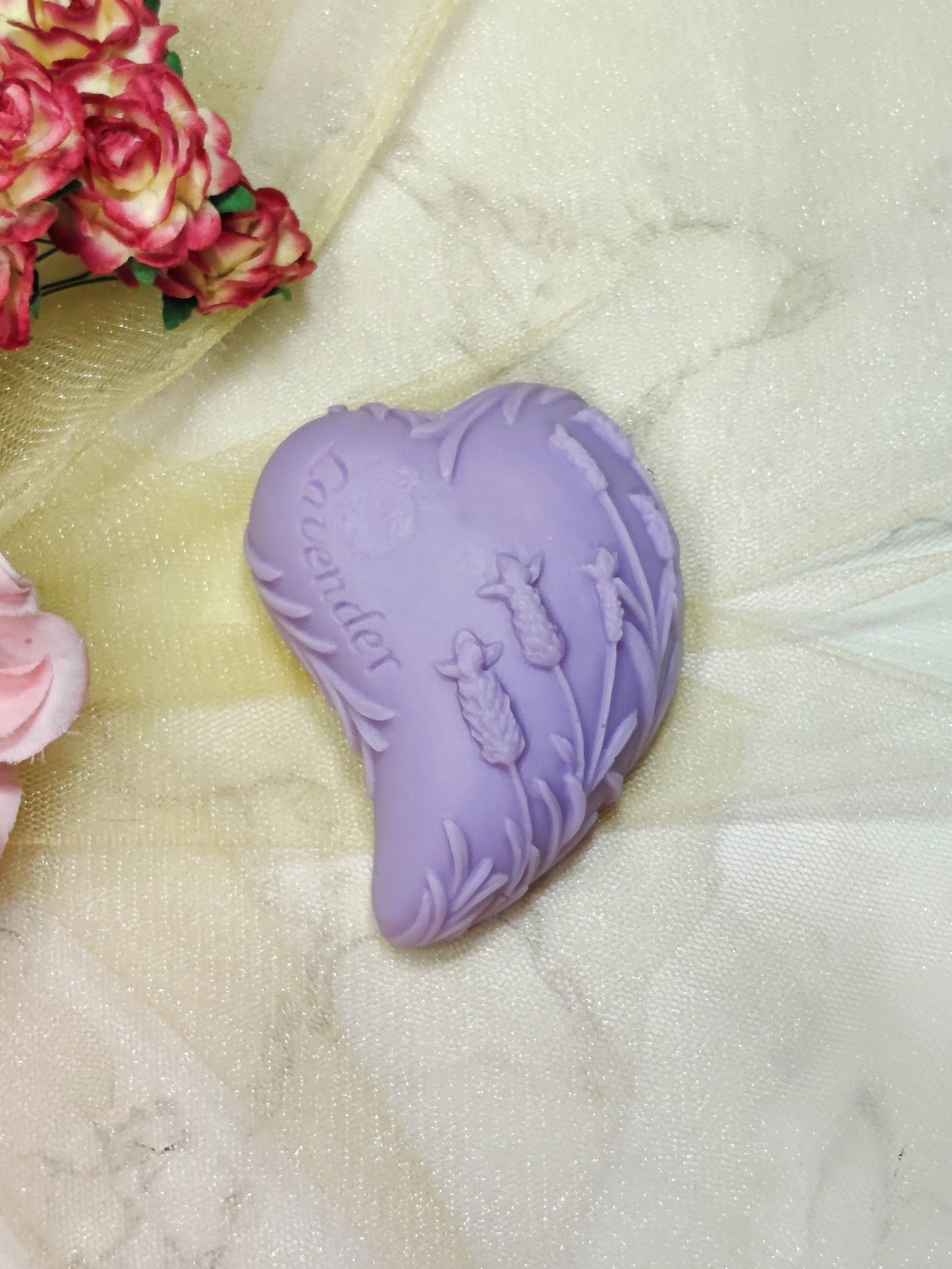 Lavender heart - Handmade silicone mold