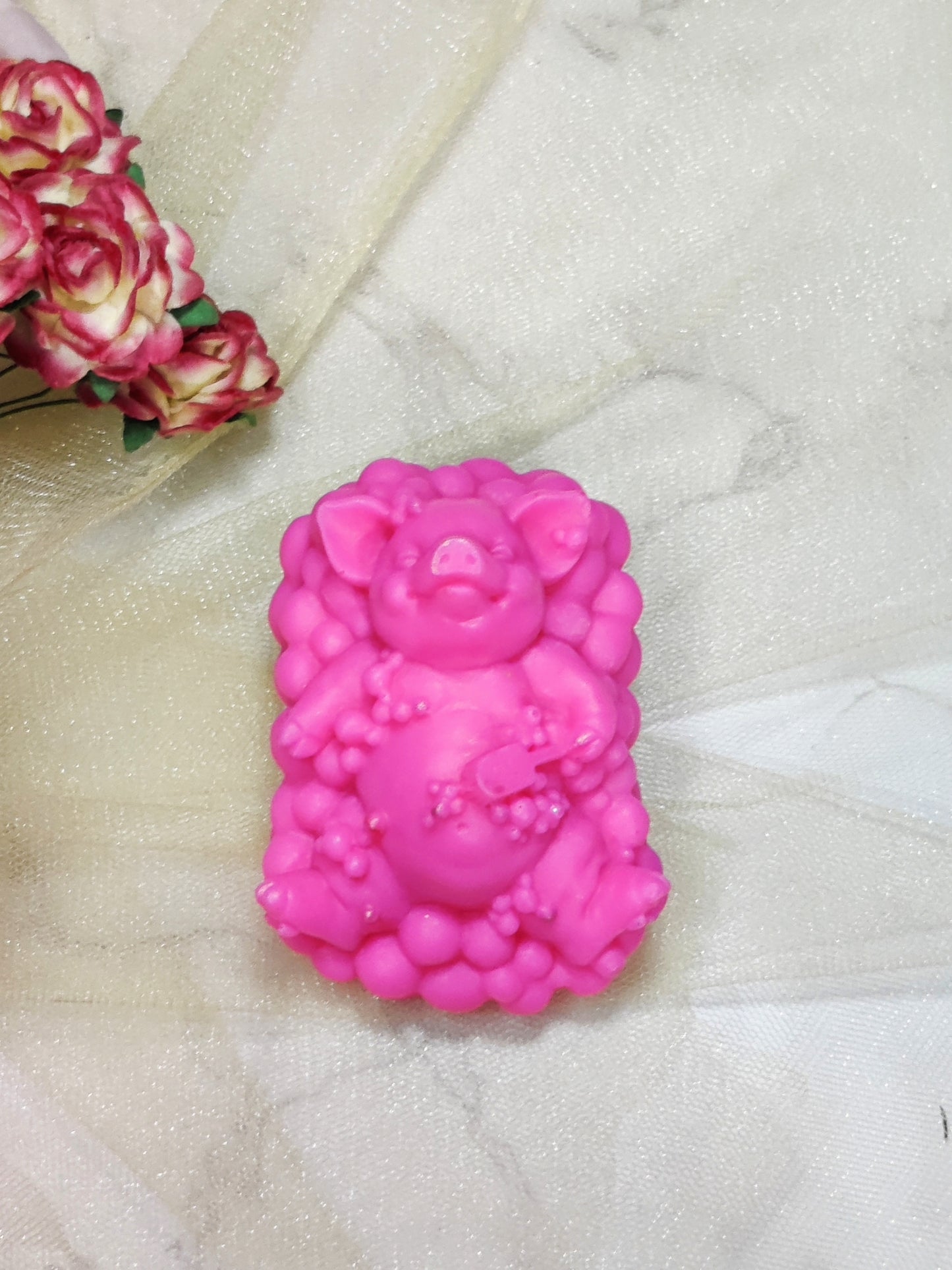 Bathing Piggy - Handmade silicone mold