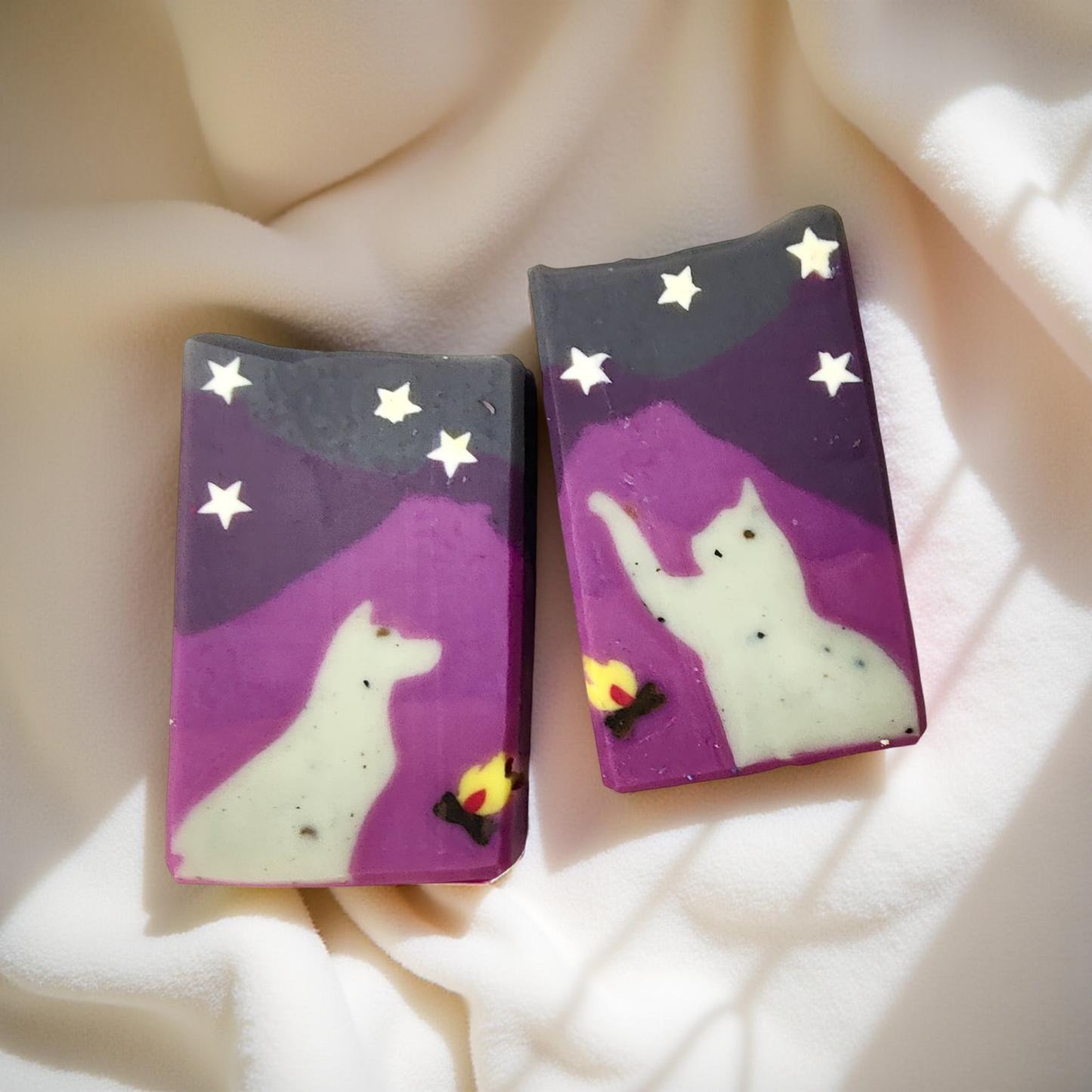 Double Butter Cold Process soap - Starry Campfire