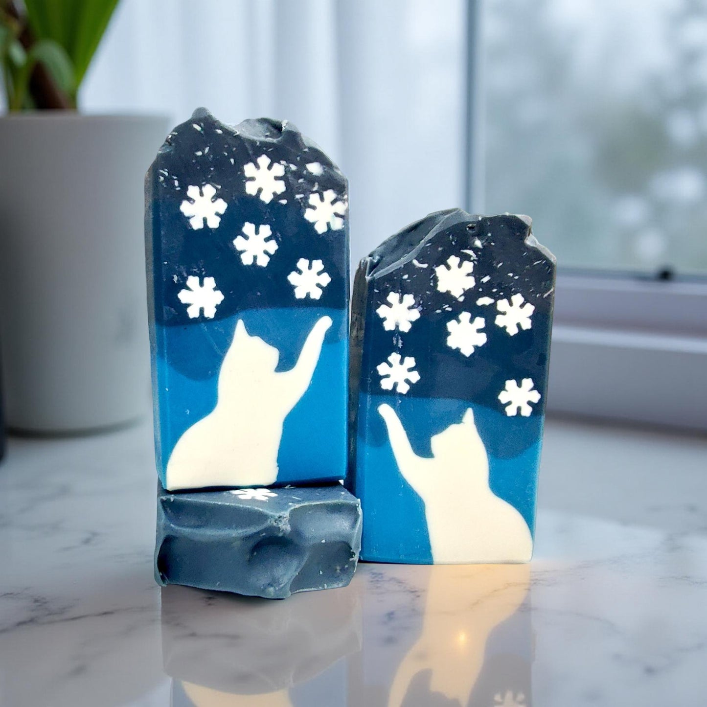 Double Butter Cold Process soap - Snowflakes