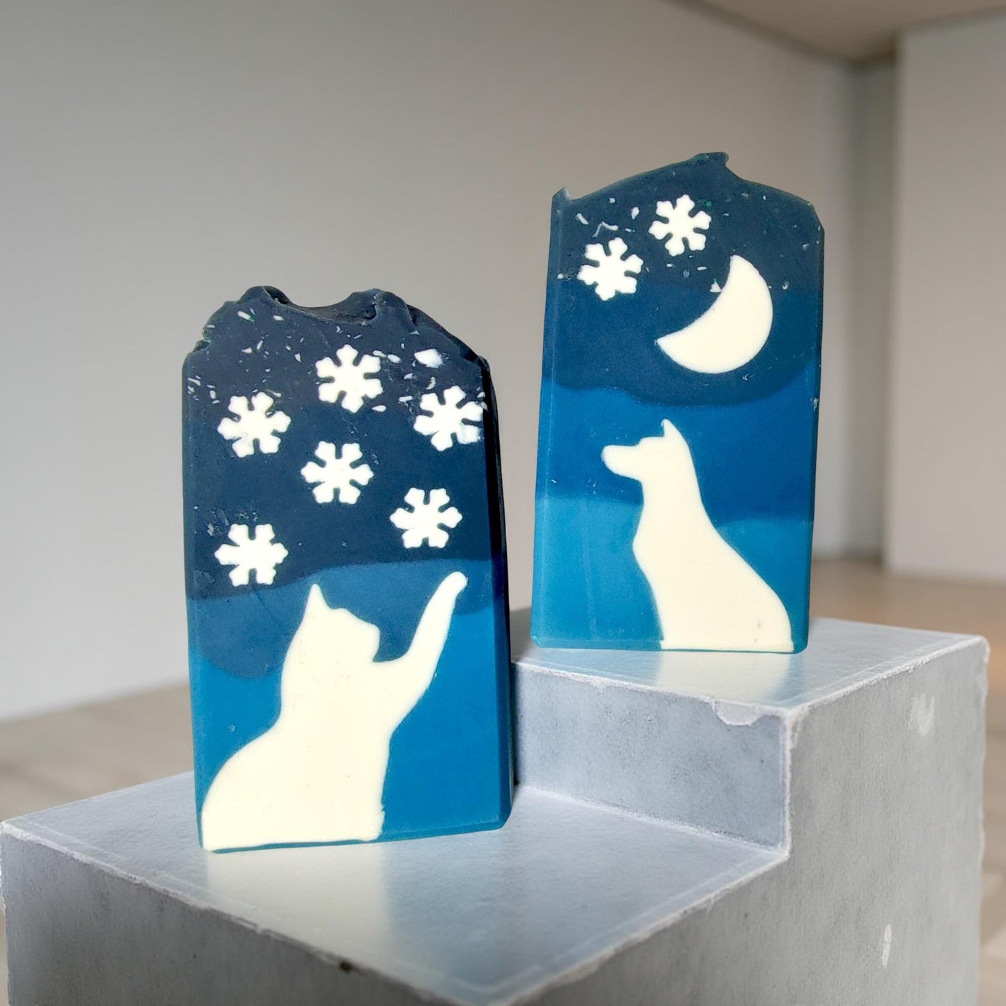 Double Butter Cold Process soap - Snowflakes
