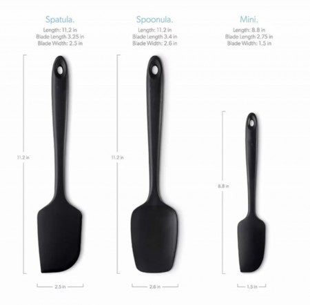 Black silicone spatula