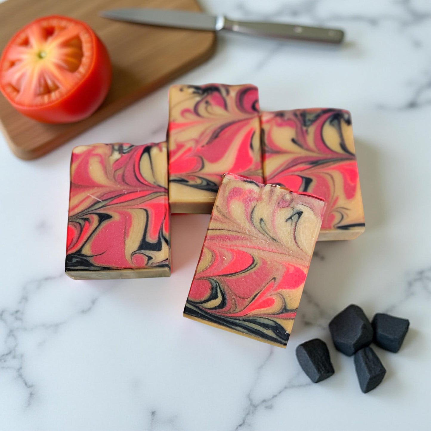 Detox Delight - Tomato and Charcoal Cold Process Soap