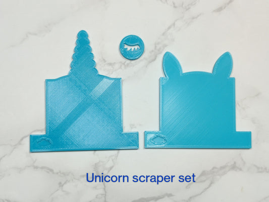 Unicorn Scraper Set + Unicorn Eyelash extruder disc