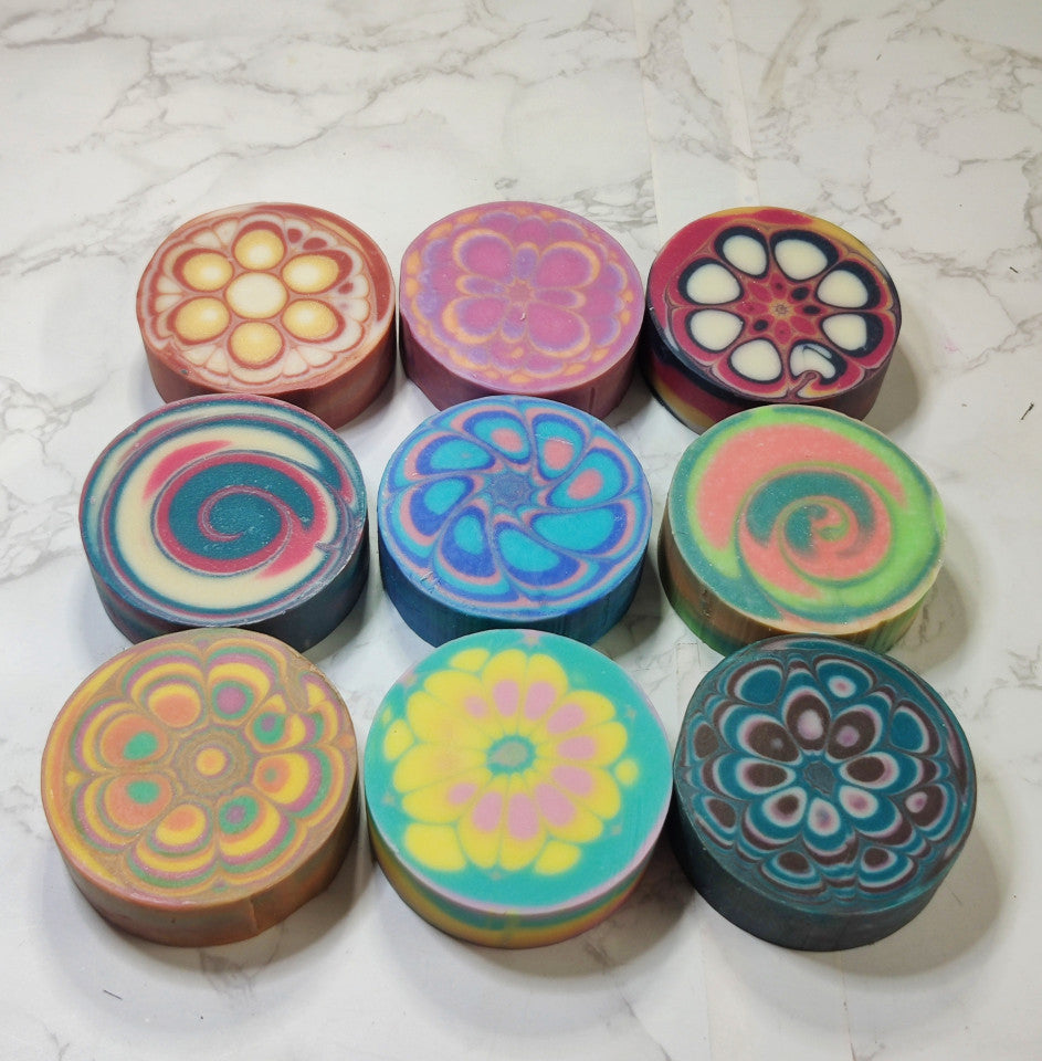 Pull-Through Soap Shaper Set (9) Acrylic including 1 stem & bolts sets