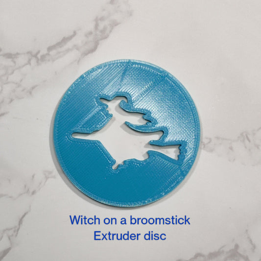 Witch on a Broomstick Large extruder disc
